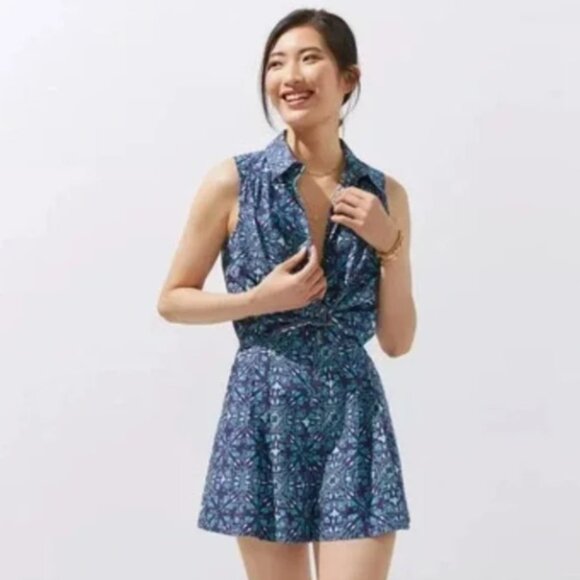 Anthropologie Tops - Anthropologie Kaleidoscope Blue Shorts and Top Set 8